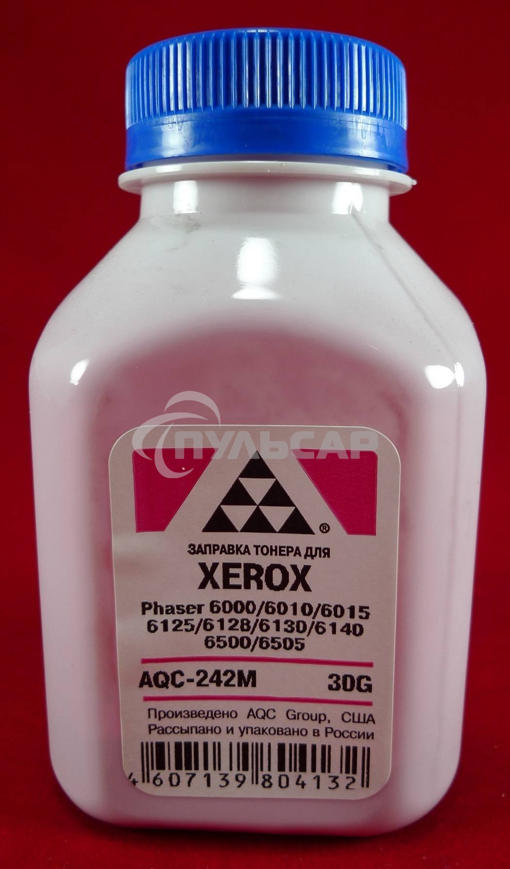Тонер XEROX Phaser 6000/6010/6015/6125/6128/6130/6140/6500/6505 Magenta, (фл.30г.) AQC фас. России