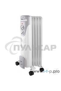 Обогреватель масляный Vitek VT-1707 W (5 секций) белый, 1000 Вт, 10 м2, термостат