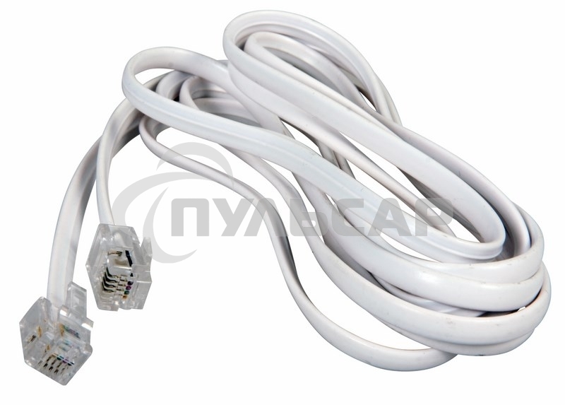 Телефонный шнур, удлинитель RJ-11(6P-4C), длина 3 метра, белый Rexant