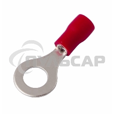 Наконечник кольцевой изолированный ø 6.5 мм 0.5-1.5 мм² (НКи 1.5-6/НКи 1,25-6) красный Rexant
