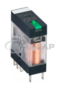 Реле общего назначения OGR-1 2C 24В DC с LED и тест. кнопкой ONI OGR-1-2C-DC24V-L-B