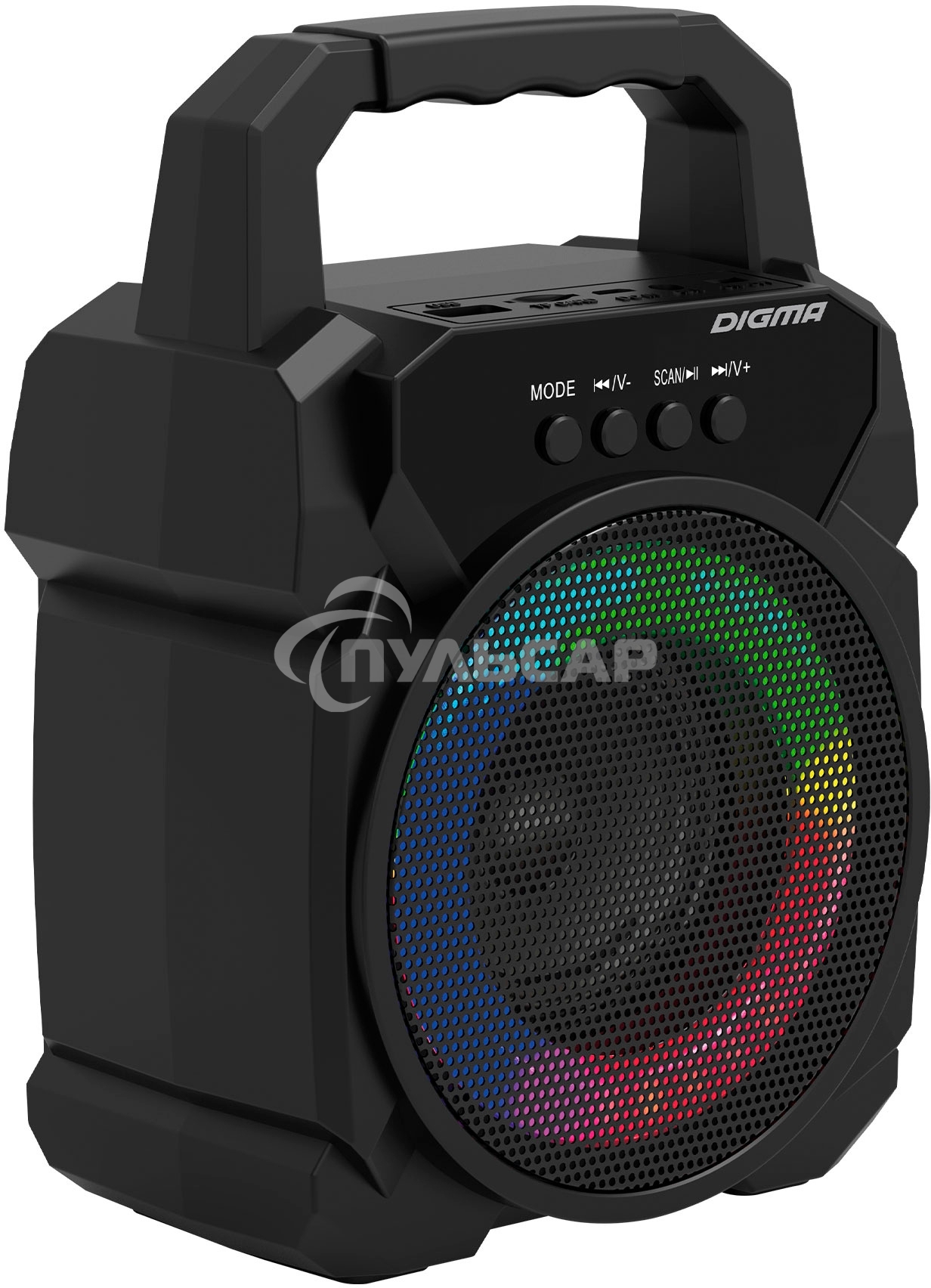 Портативная колонка Digma D-PS1500 черный 10 Вт 1.0 BT 10м 500mAh