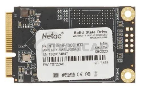 Накопитель SSD Netac N5M, 128GB, mSATA, R/W 560/520
