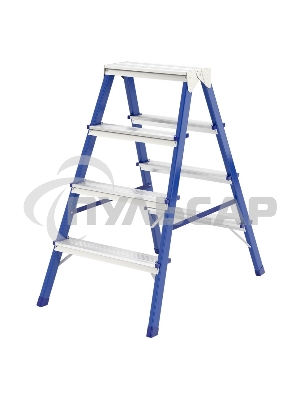 Стремянка Сибртех 97934 двусторонняя 4ст стальная