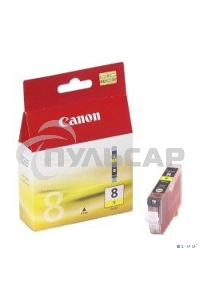 Картридж струйный CLI-8Y (0623B024), для Canon 4200/5200/MP500/MP800, Желтый, 490стр.
