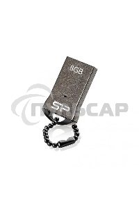 Флешка USB R/W Silicon Power 8 Gb Touch T01 SP008 Gb,UF2T01V1K USB 2.0 черный/серебристый