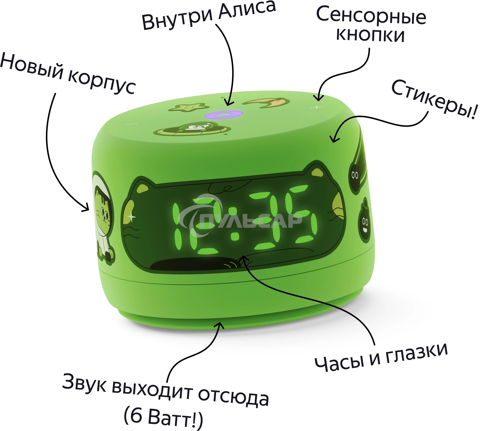 Умная колонка Новая Яндекс Станция Лайт 2 с Алисой на YaGPT, зеленый, 6Вт