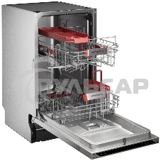 Встраиваемая посудомоечная машина Kuppersberg, High-Tech, 45 см, 10 комплектов, 3 корзины, 7 программ, конденсационная сушка, автоматическое открывание двери, LED подсветка, кнопочное управление, энергоэффективность А+++
