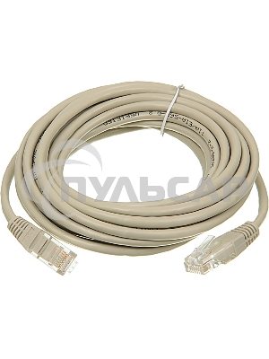 Патч-корд Lanmaster UTP RJ-45 (m)-RJ-45 (m) cat5E 5м серый 