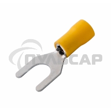 Наконечник вилочный изолированный 8.4 мм 4-6 мм² (НВи 6.0-8) желтый Rexant