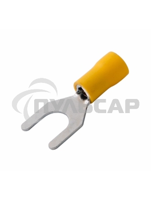 Наконечник вилочный изолированный 8.4 мм 4-6 мм² (НВи 6.0-8) желтый Rexant