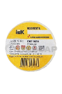 Изолента Iek UIZ-20-10-K01 0,18х19 мм белая 20 метров ИЭК