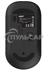 Мышь беспроводная Acer OMR130 черный, 1200 dpi, радиоканал, USB, кнопки - 3