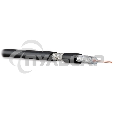 Кабель коаксиальный Hyperline COAX-RG6-CU-500 RG-6, 75 Ом (ТВ, SAT, CATV), жила - 1.00 мм (медь, solid), экран - фольга+оплетка(луженная медь, 48%)+фольга, изоляция PVC (+75 C - -20 C) (бухта 500 м)