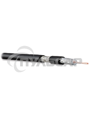 Кабель коаксиальный Hyperline COAX-RG6-CU-500 RG-6, 75 Ом (ТВ, SAT, CATV), жила - 1.00 мм (медь, solid), экран - фольга+оплетка(луженная медь, 48%)+фольга, изоляция PVC (+75 C - -20 C) (бухта 500 м)