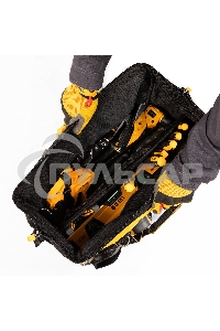 Сумка для инструмента Denzel 500х245х300 мм, 20 карман., съемный органайз. 10 карман., наплеч. рем.