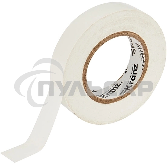 Изолента ПВХ KRANZ 0.13х15 мм, 25 м, белая (5 шт./уп.)