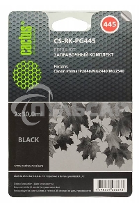 Заправочный набор Cactus CS-RK-PG445 черный для Canon Pixma MG2440/MG2540 (2*30ml)