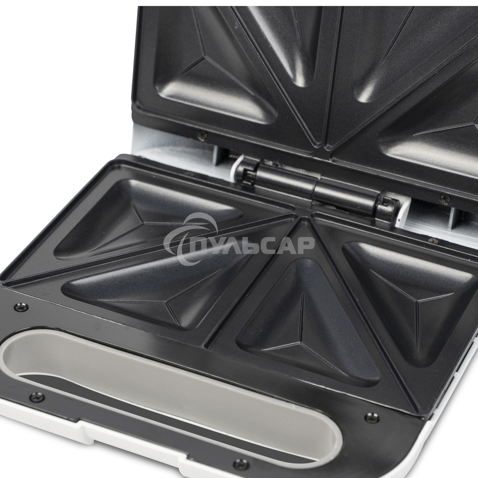 Сэндвич-тостер Galaxy Line GL 2962, белый, с несъемными пластинами, 800 Вт, индикаторы нагрева и сети, антипригарное покрытие рабочей поверхности, теплоизолированный корпус, прорезиненные ножки, препятствующие скольжению