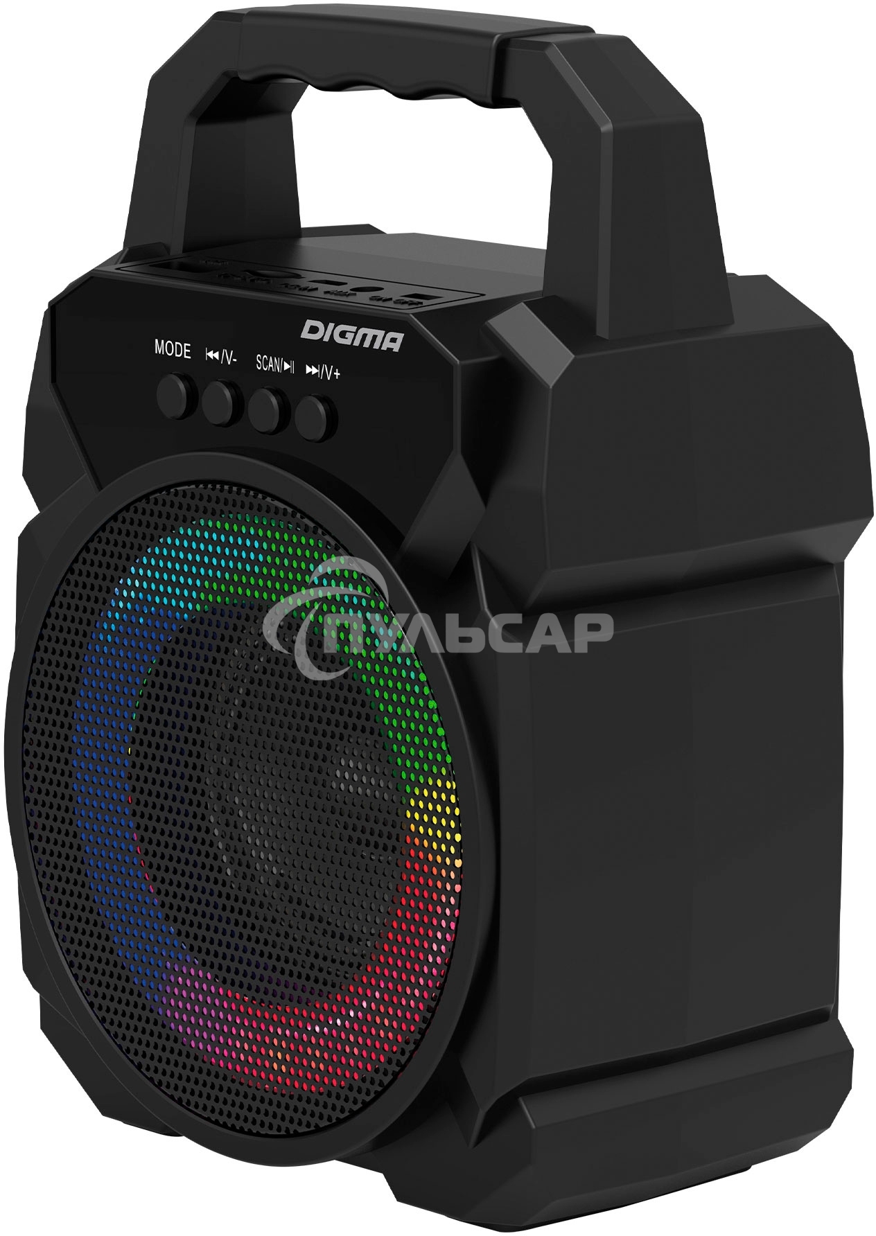 Портативная колонка Digma D-PS1500 черный 10 Вт 1.0 BT 10м 500mAh