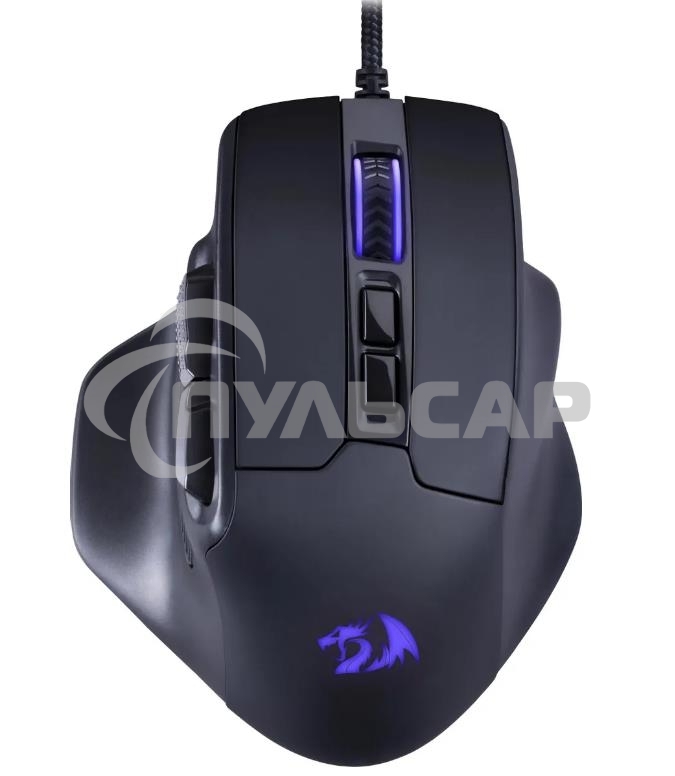 Мышь проводная Defender Redragon Bullseye черный, 12400 dpi, USB, кнопки - 8
