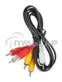 Кабель аудио-видео Ningbo 3хRCA (m)/3хRCA (m) 1м. черный