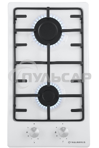 Газовая варочная панель Maunfeld EGHE.32.3EW/G Домино, • Тип: газовая 30см • Тип установки: независимая • Управление: фронтальное, переключатели поворотные • Нагревательный элемент: конфорка, 2шт • Мощность конфорок, Вт: 2600, 1700 • Материал исполнения: 