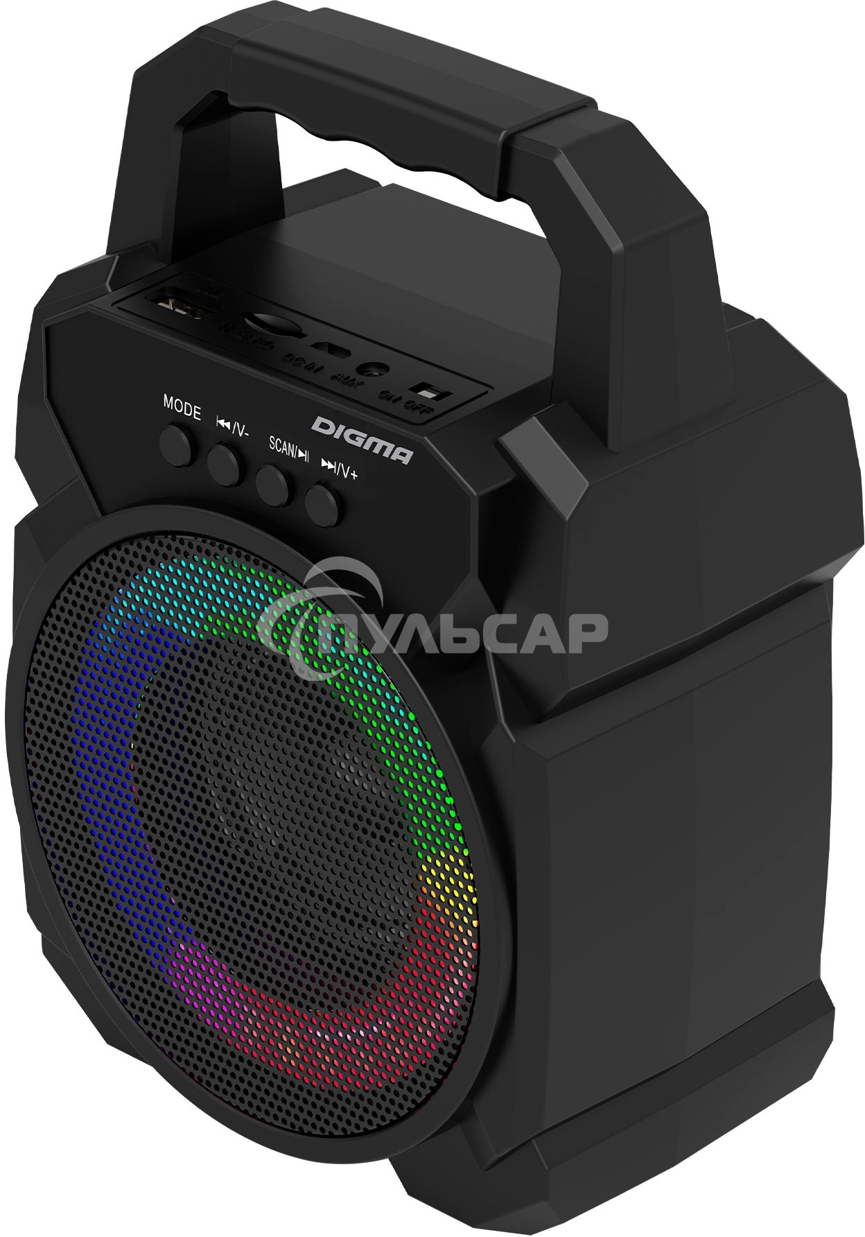 Портативная колонка Digma D-PS1500 черный 10 Вт 1.0 BT 10м 500mAh