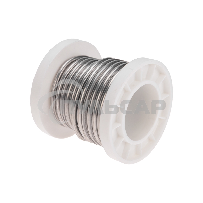 Припой с канифолью ПОС-61, 100г, Ø3мм, (олово 61%, свинец 39%), катушка Rexant