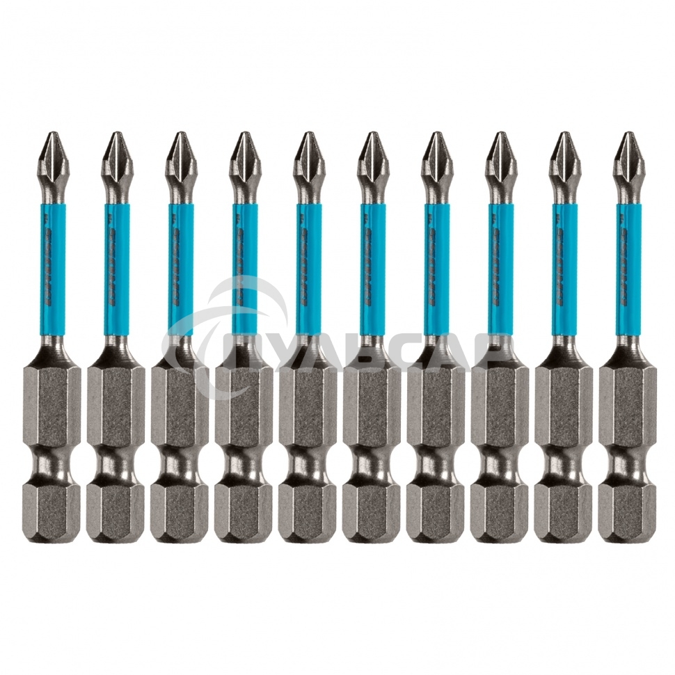 Набор бит торсионных GROSS PH1x50 мм для ударных шуруповертов 10 шт 11492
