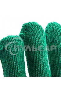 Перчатки трикотажные усиленные, гелевое ПВХ-покрытие, 7 класс, зеленые, Россия Сибртех