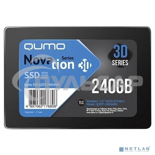 Накопитель SSD QUMO Novation 3D, 240Gb, SATA III, 2.5