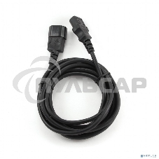 Кабель питания сист.блок-монитор Cablexpert PC-189-VDE-5M, 5м, C13-C14, VDE, 10А, Сечение провода: 0,75 мм2, черный, с заземлением