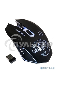 Мышь беспроводная Nakatomi MROG-15UR черный, 1600 dpi, радиоканал, USB, кнопки - 6