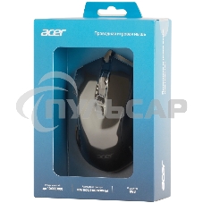 Мышь проводная Acer OMW150 черный, 4800 dpi, USB, кнопки - 8