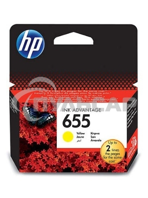 Картридж струйный HP 655 CZ112AE желтый для HP DJ IA 3525/4615/4625/5525/6525 (600стр.)