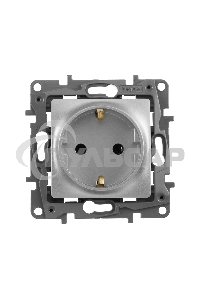 Розетка 2К+З, немецкий стандарт, винтовые зажимы, 16А, 250В~, Etika, алюминий Розетка 2К+З, немецкий стандарт, винтовые зажимы, 16А, 250В~, Etika, алюминий