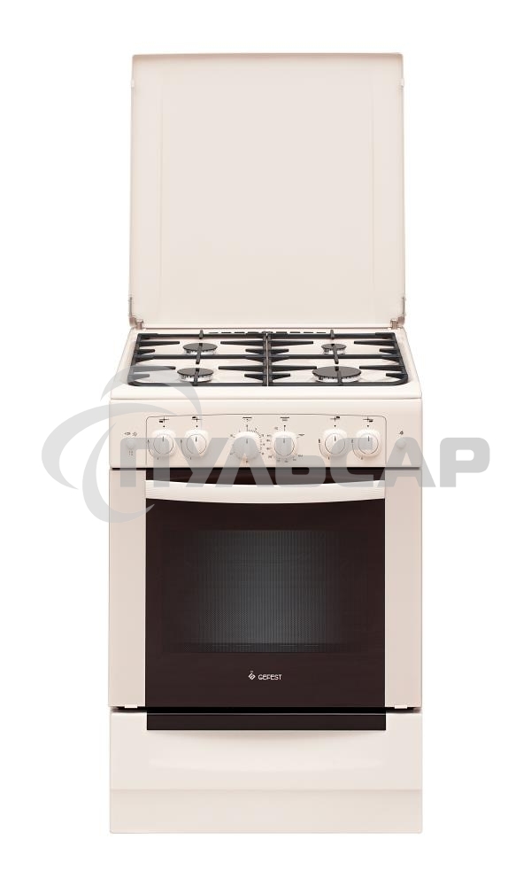 Плита газовая Gefest ПГ 6100-02 0167 бежевый, конфорок 4 шт, духовка 52 л, 60 см x 85 см x 60 см