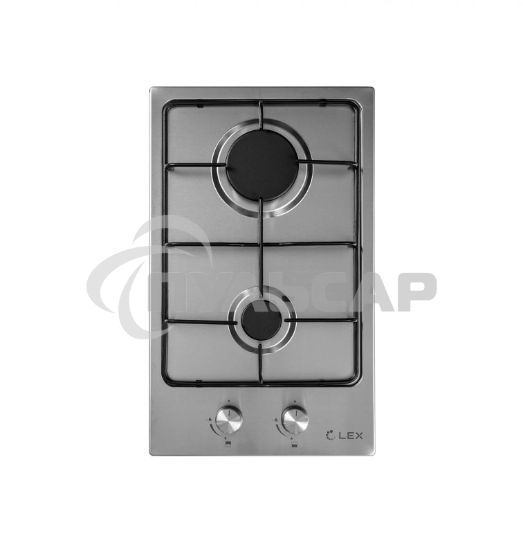 Газовая варочная панель LEX GVS 320 IX1000/3000Вт 2конфорки нерж.сталь