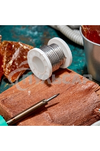 Припой с канифолью ПОС-61, 100г, Ø3мм, (олово 61%, свинец 39%), катушка Rexant