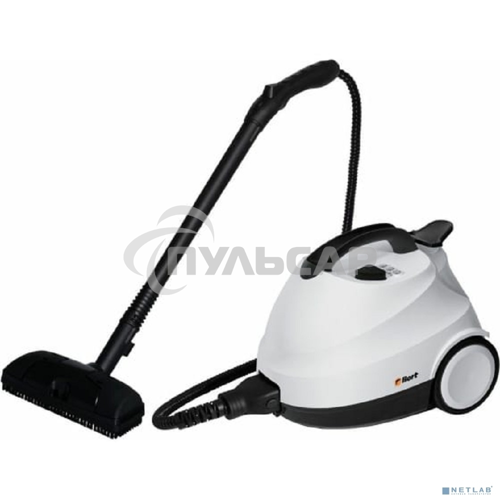 Пароочиститель Bort BDR-2700-R, 2200 Вт; 4 бар; Постоянная подача пара 45 г/мин; Температура пара 143 °С; Емкость бачка 1200 мл; Объем бойлера 1,5 л; Время нагревания 360 с; Время непрерывной работы 35 мин; Длина шланга 2 м; Длина шнура питания 3 м; Разме