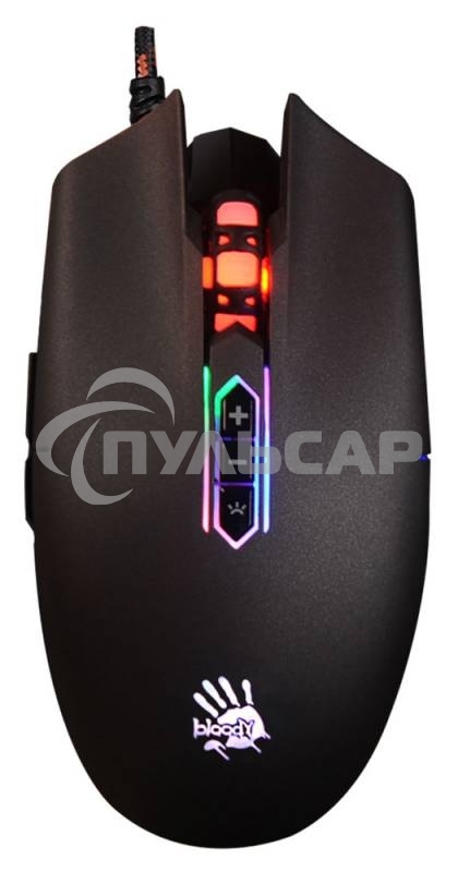 Мышь проводная A4Tech Bloody Q80 черный, 3200 dpi, USB, кнопки - 8
