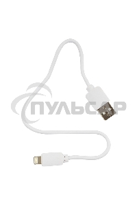 Кабель USB Гарнизон GCC-USB2-AP2-0.3M-W AM/Lightning, для iPhone5/6/7, IPod, IPad, 0.3м, белый, пакет