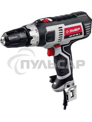 Дрель-шуруповерт ЗУБР ДШ-М1-400-2, Сетевая, 400Вт