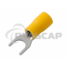 Наконечник вилочный изолированный 6.5 мм 4-6 мм ² (НВи 6.0-6 / НВи 5,5-6) желтый Rexant