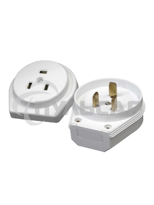 Разъем РШ-ВШ 32А 250В 2Р+РЕ скрыт. уст. бел. UNIVersal 1236