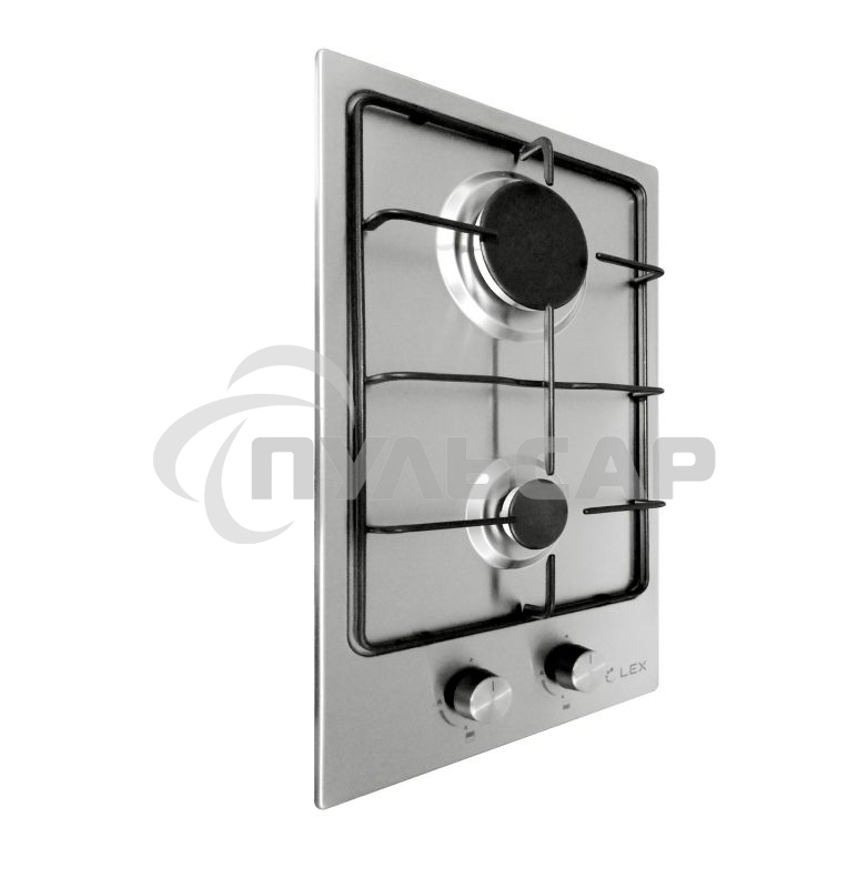 Газовая варочная панель LEX GVS 320 IX1000/3000Вт 2конфорки нерж.сталь