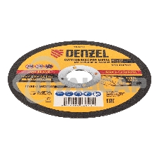 Круг отрезной по металлу Denzel WA60TBF 125х1.0х22.2мм в метал.банке, 10шт. 737610