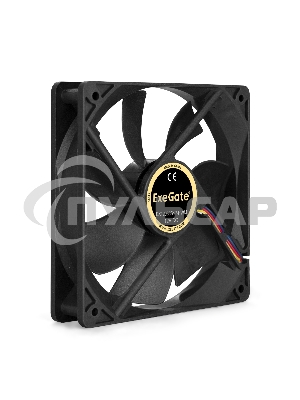 Вентилятор для корпуса ExeGate E12025S4P-PWM черный, 120 мм, 1500 об/мин, 25 дБ, 4 pin
