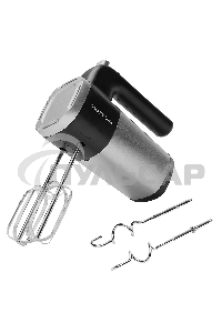 Миксер электрический Galaxy Line GL 2226, черный с серебристым, ручной, 700 Вт, 5 скоростей + режим 